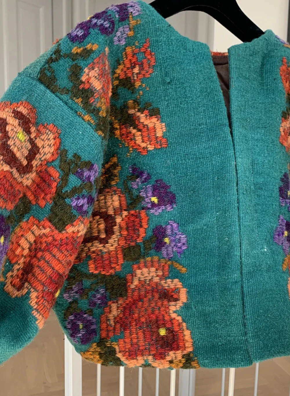 Green flower jacket