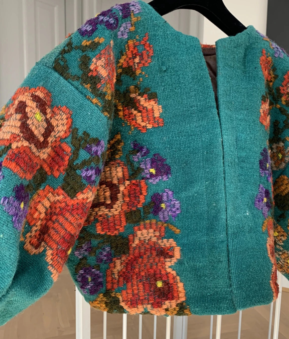Green flower jacket