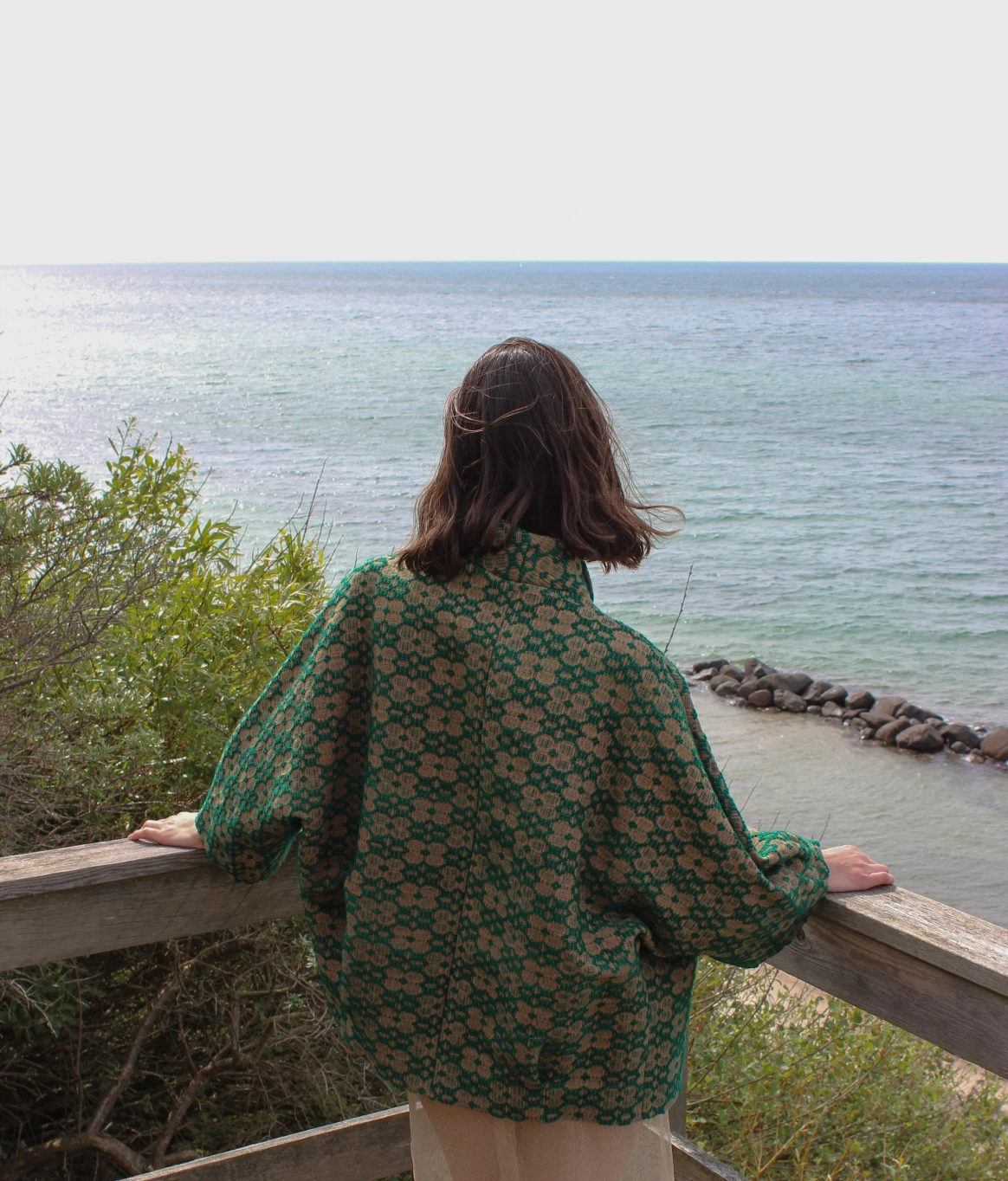 Green jacket hand woven - Image 4