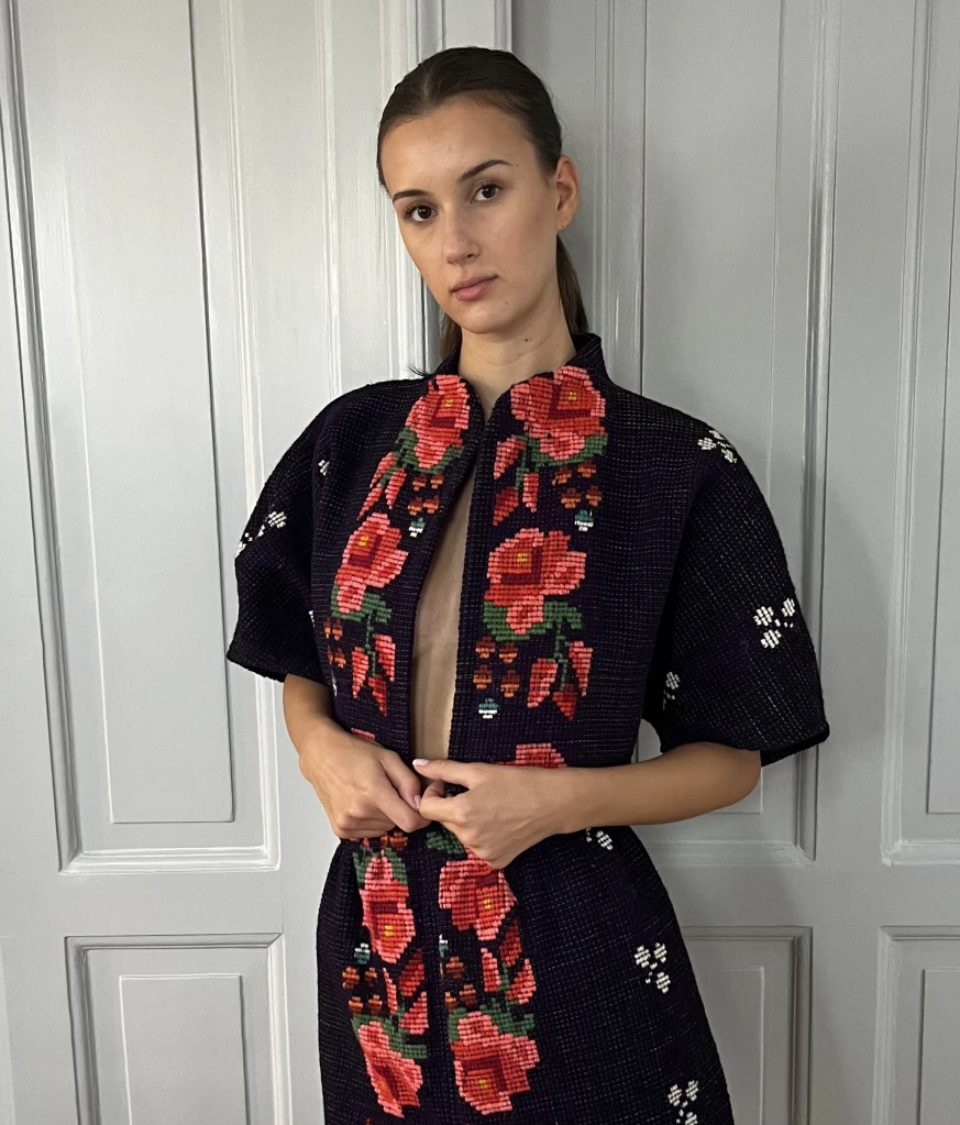 Wool indigo jacket