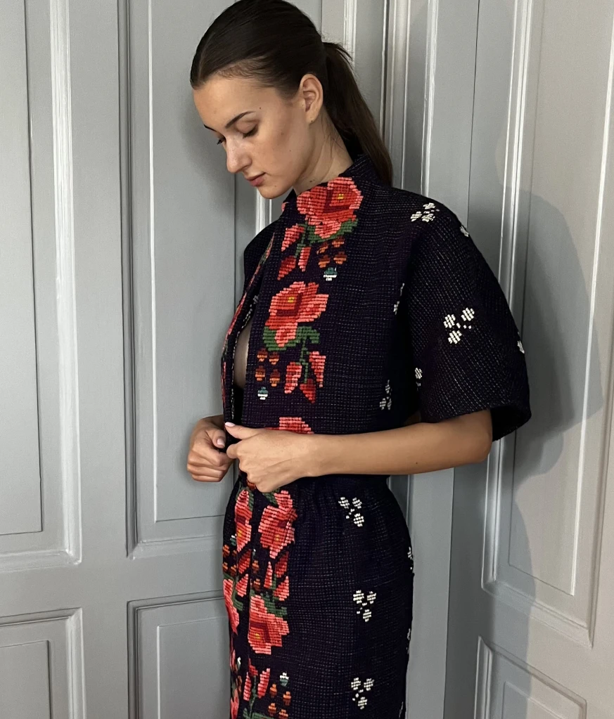 Wool indigo jacket