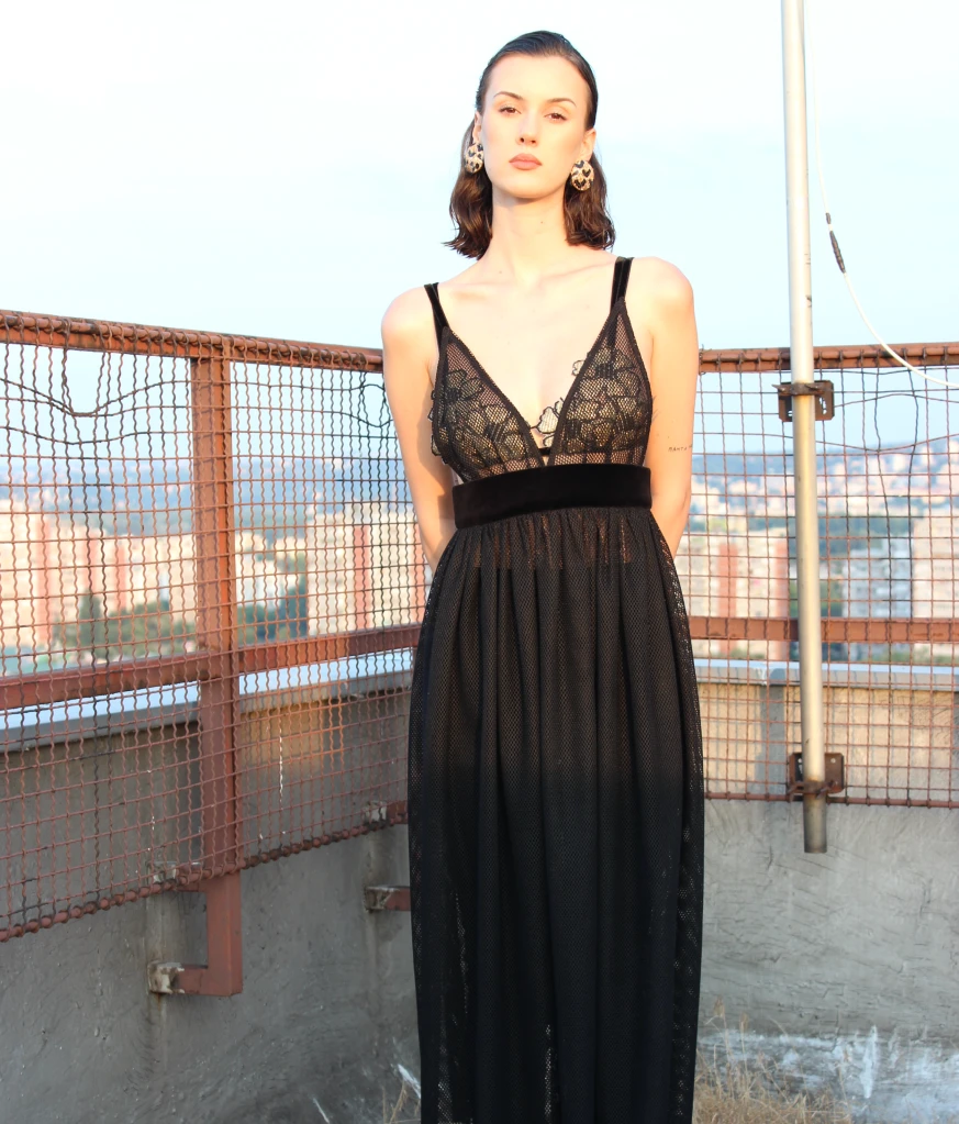 Mesh dresh with bralette