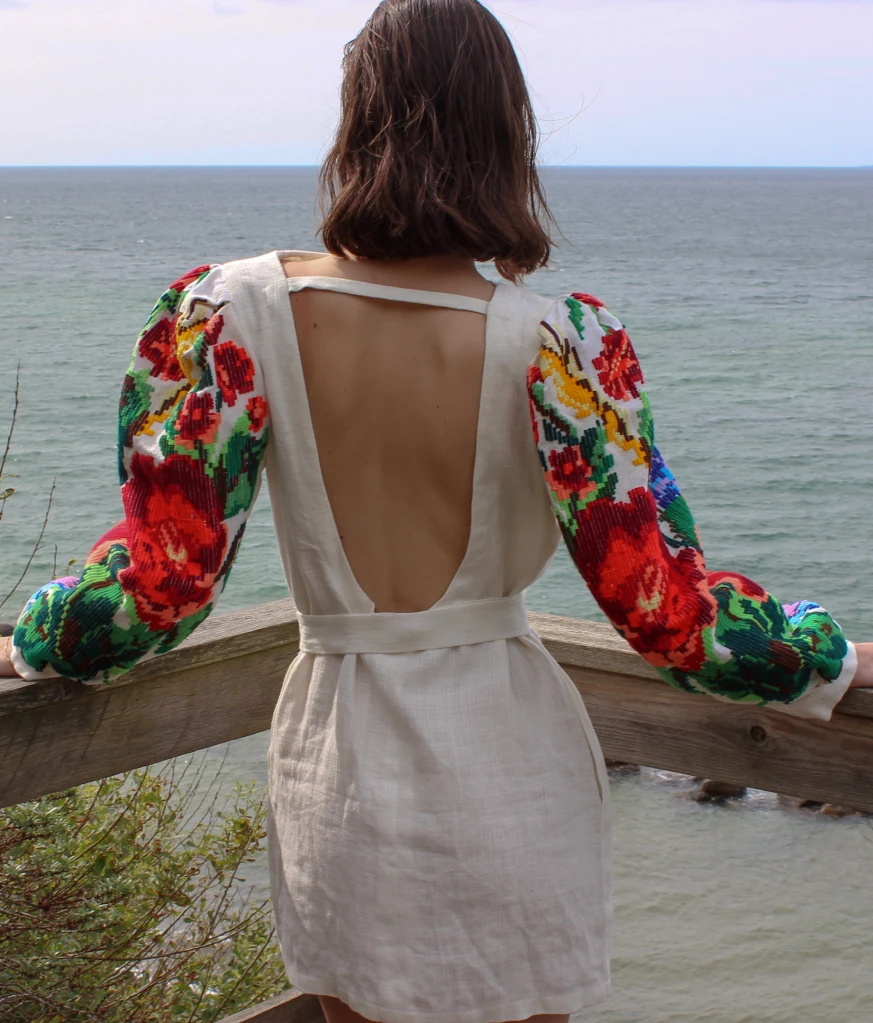 Mini cotton white dress