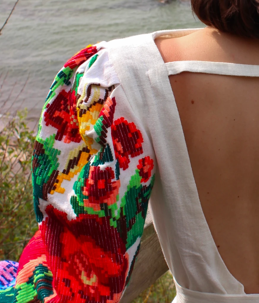 Mini cotton white dress - Image 4