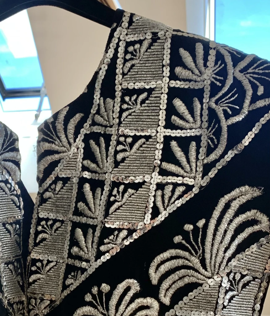 Top with silver sequins